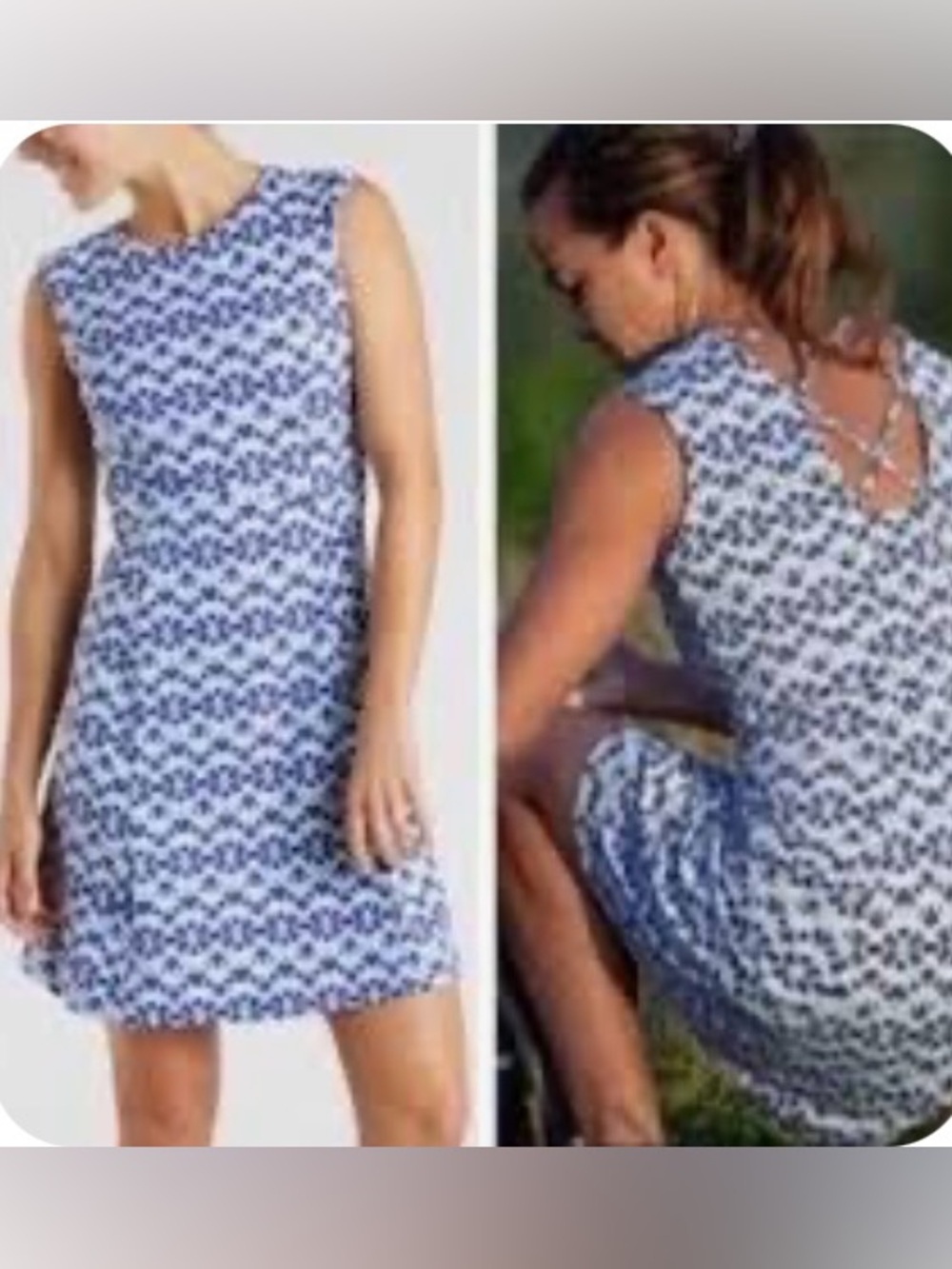 Title Nine Steadfast Diamalete Sleveless Printed Athletic Dress Tidal Wave sizeM - Picture 6 of 11